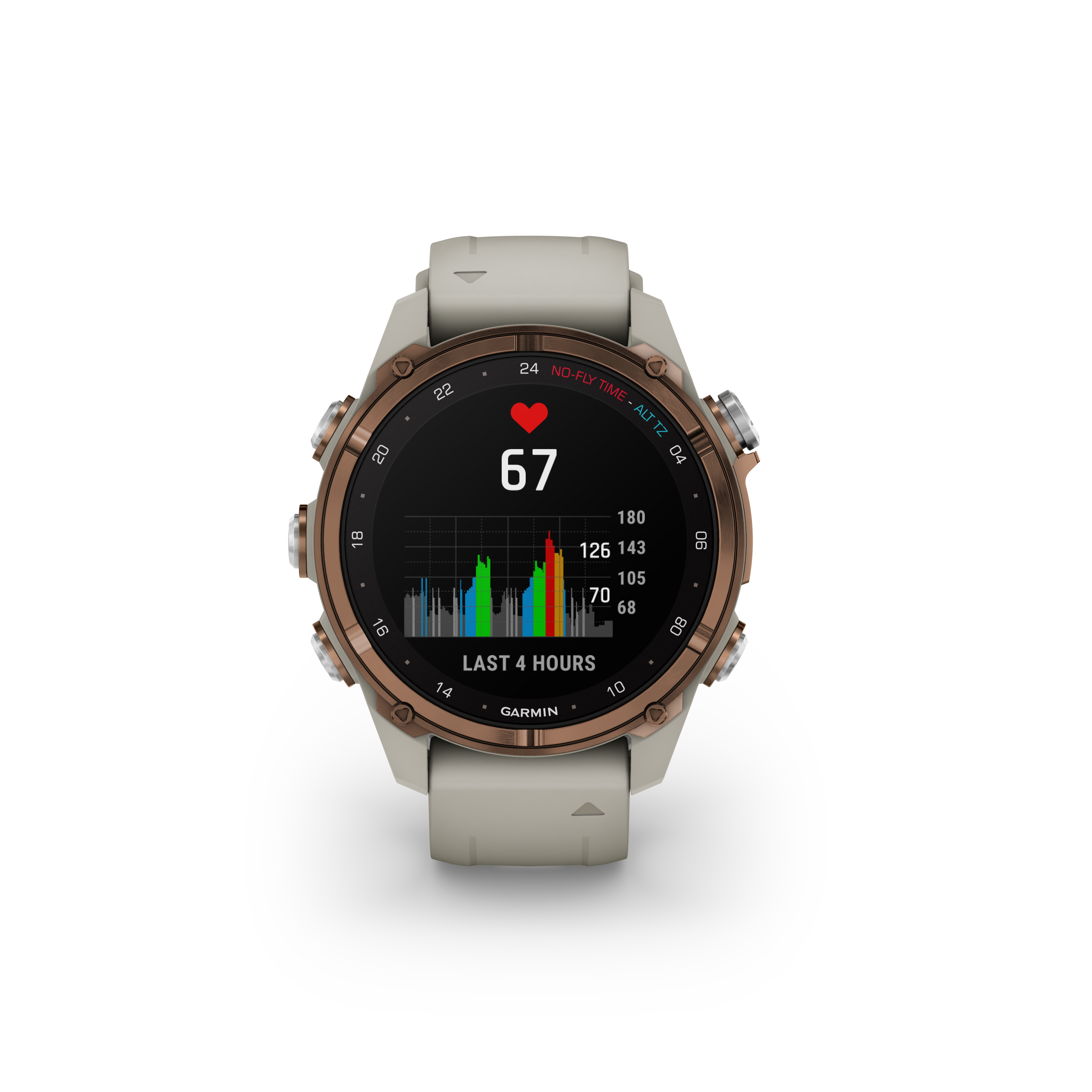GARMIN Descent™ Mk3i – 43 mm, Bronze PVD Titanium with French Gray Silicone Band