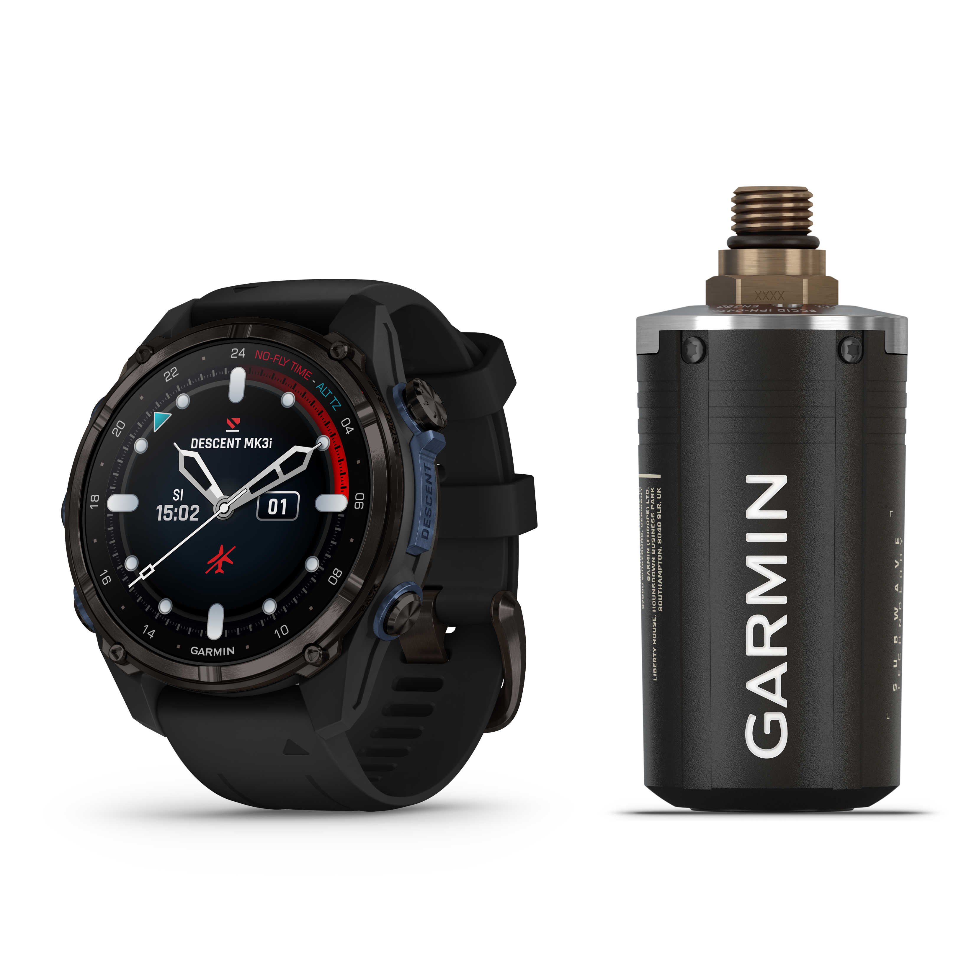 GARMIN Descent™ Mk3i – 43 mm, Carbon Gray DLC Titanium with Black Silicone Band