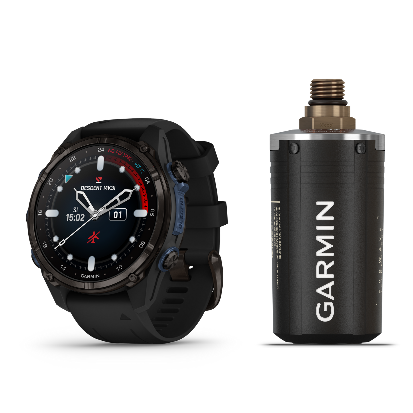 GARMIN Descent™ Mk3i – 43 mm, Carbon Gray DLC Titanium with Black Silicone Band