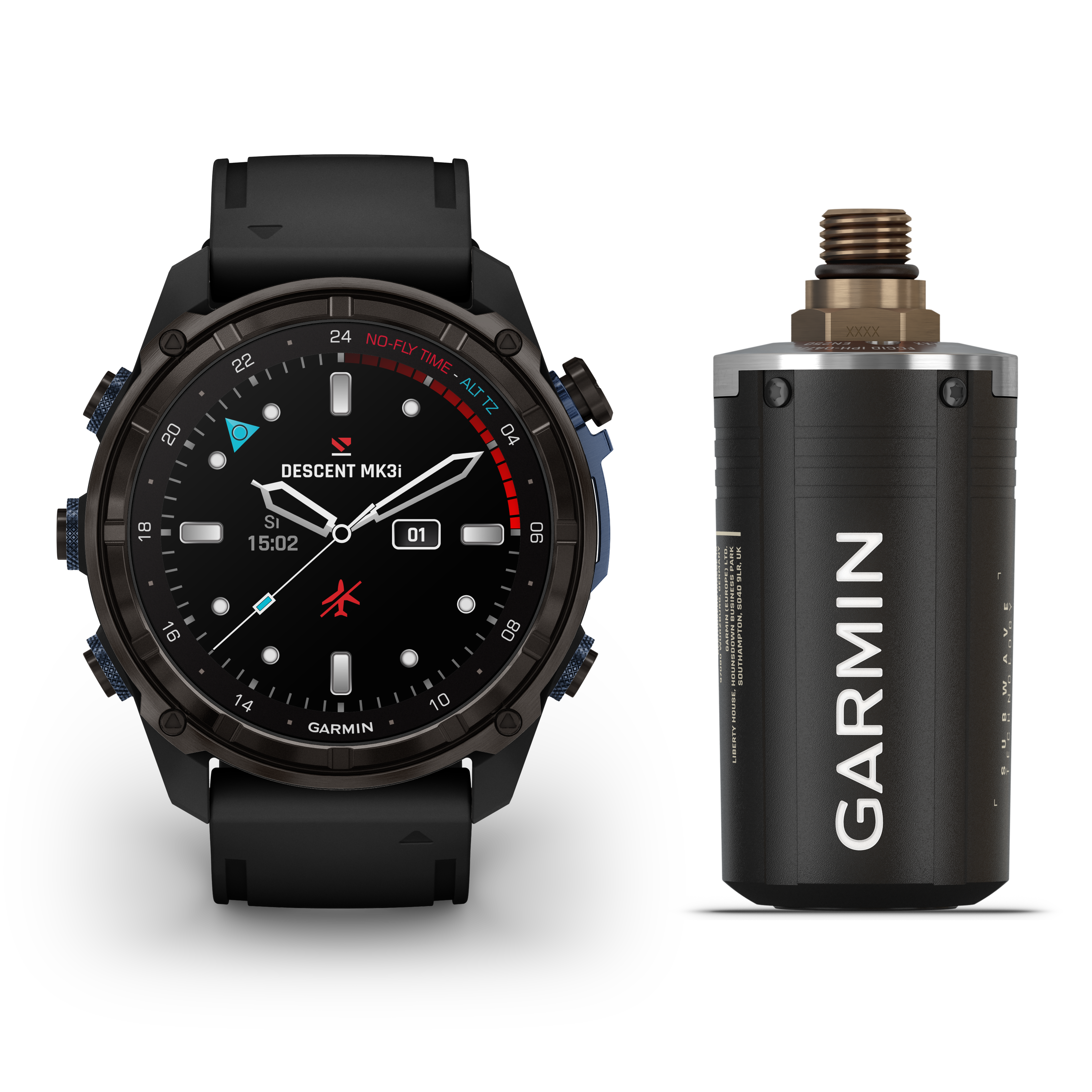 GARMIN Descent™ Mk3i – 51 mm, Carbon Gray DLC Titanium with Black Silicone Band