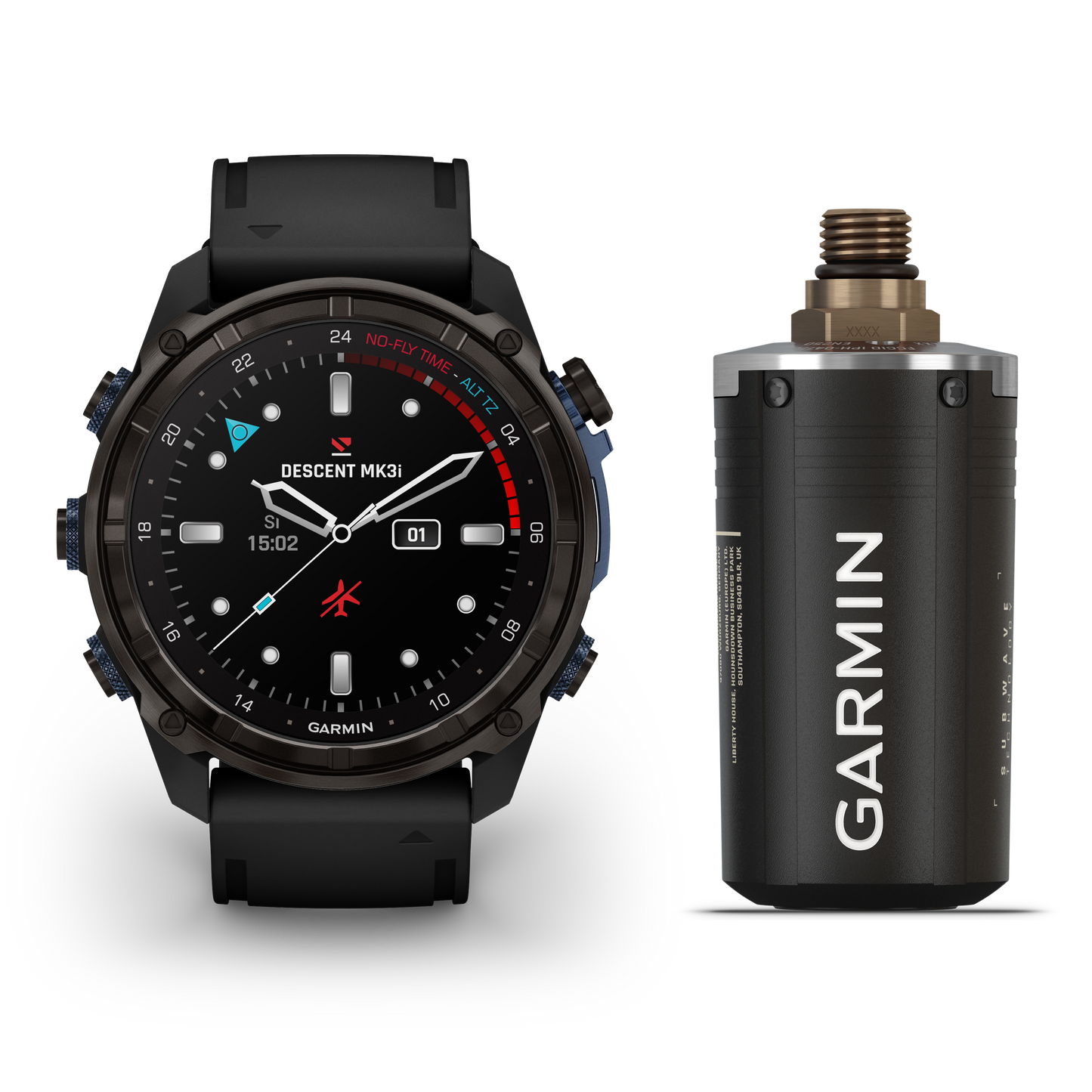 GARMIN Descent™ Mk3i – 51 mm, Carbon Gray DLC Titanium with Black Silicone Band