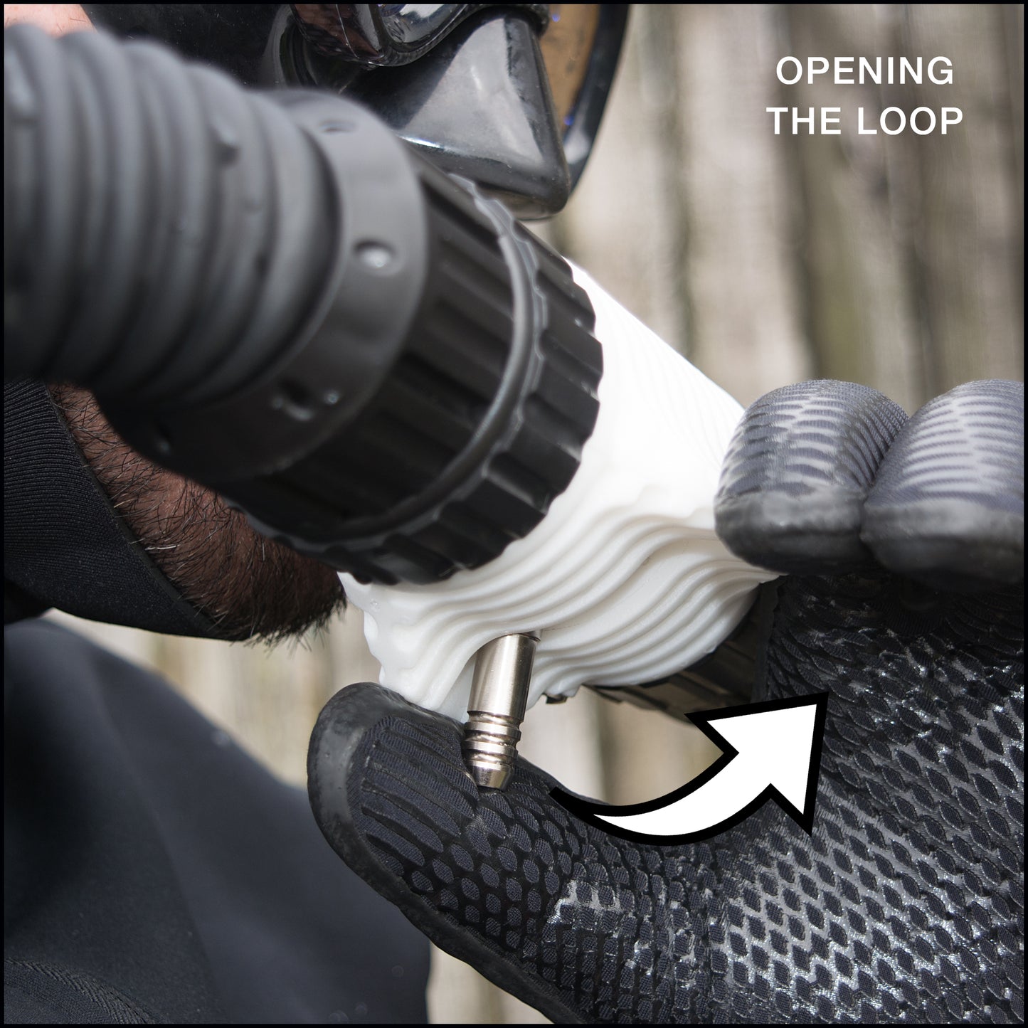 REBREATHER MOUTHPIECE (DSV) WITH RBSM HEADSTRAP AND CONVOLUTED HOSES