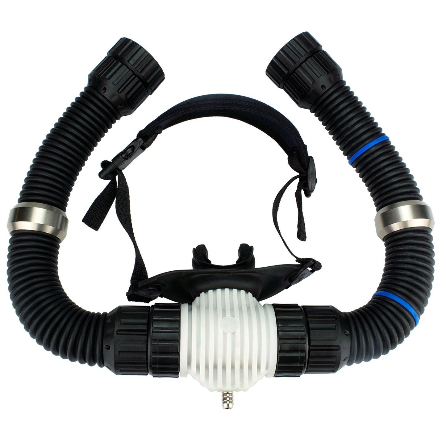 REBREATHER MOUTHPIECE (DSV) WITH RBSM HEADSTRAP AND CONVOLUTED HOSES