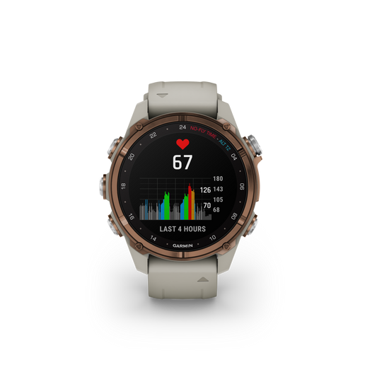 GARMIN Descent™ Mk3i – 43 mm, Bronze PVD Titanium with French Gray Silicone Band