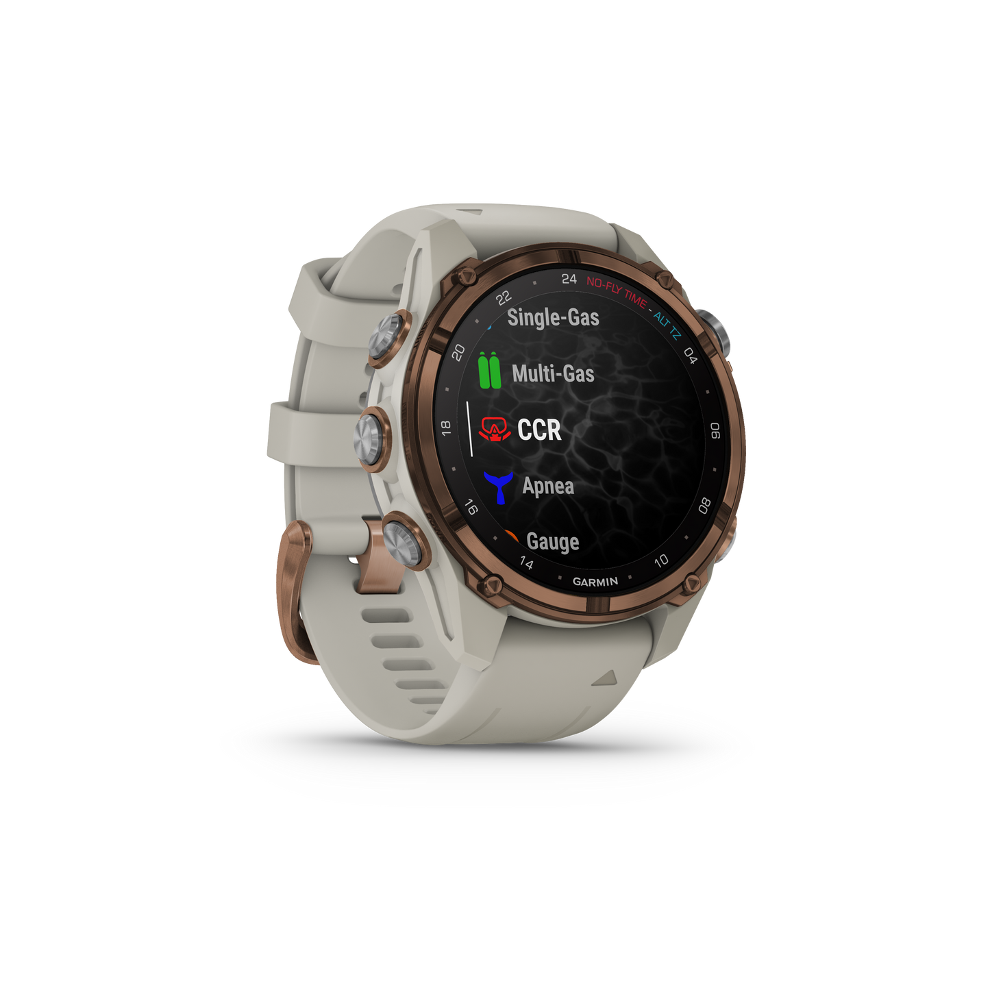 GARMIN Descent™ Mk3i – 43 mm, Bronze PVD Titanium with French Gray Silicone Band