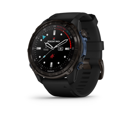 GARMIN Descent™ Mk3i – 51 mm, Carbon Gray DLC Titanium with Black Silicone Band