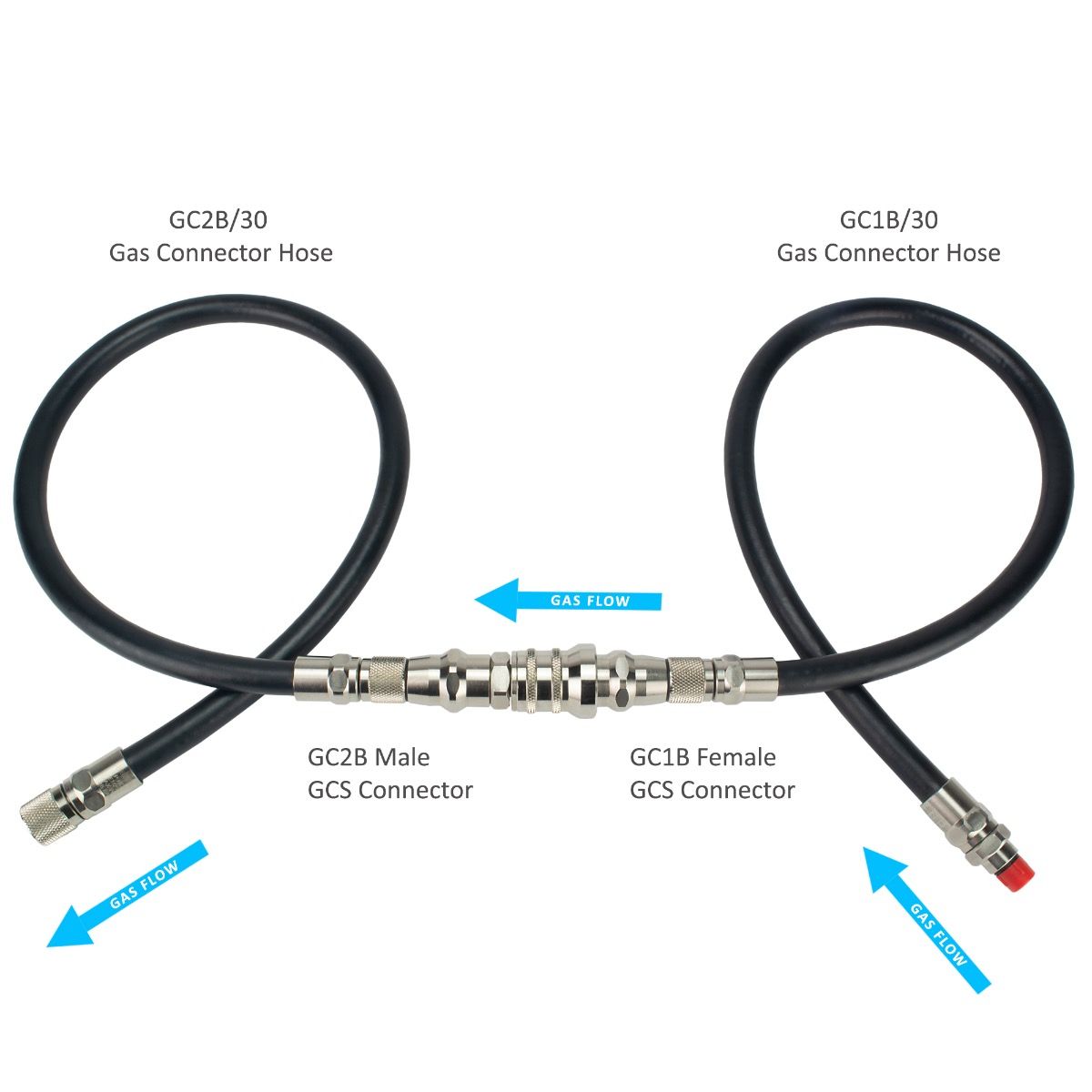 MALE GAS CONNECTOR HOSE END (WITH 9/16