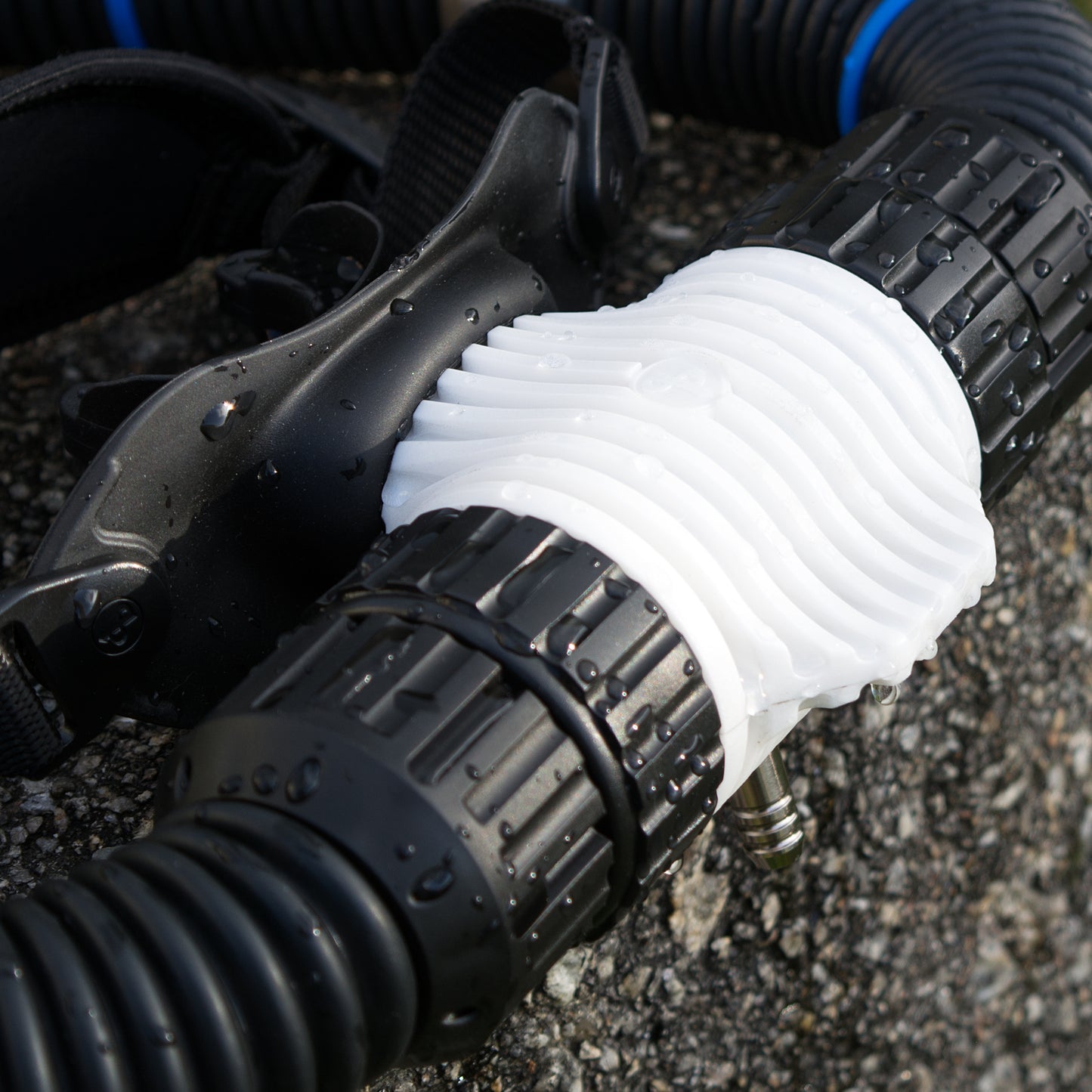 REBREATHER MOUTHPIECE (DSV) WITH CONVOLUTED HOSES