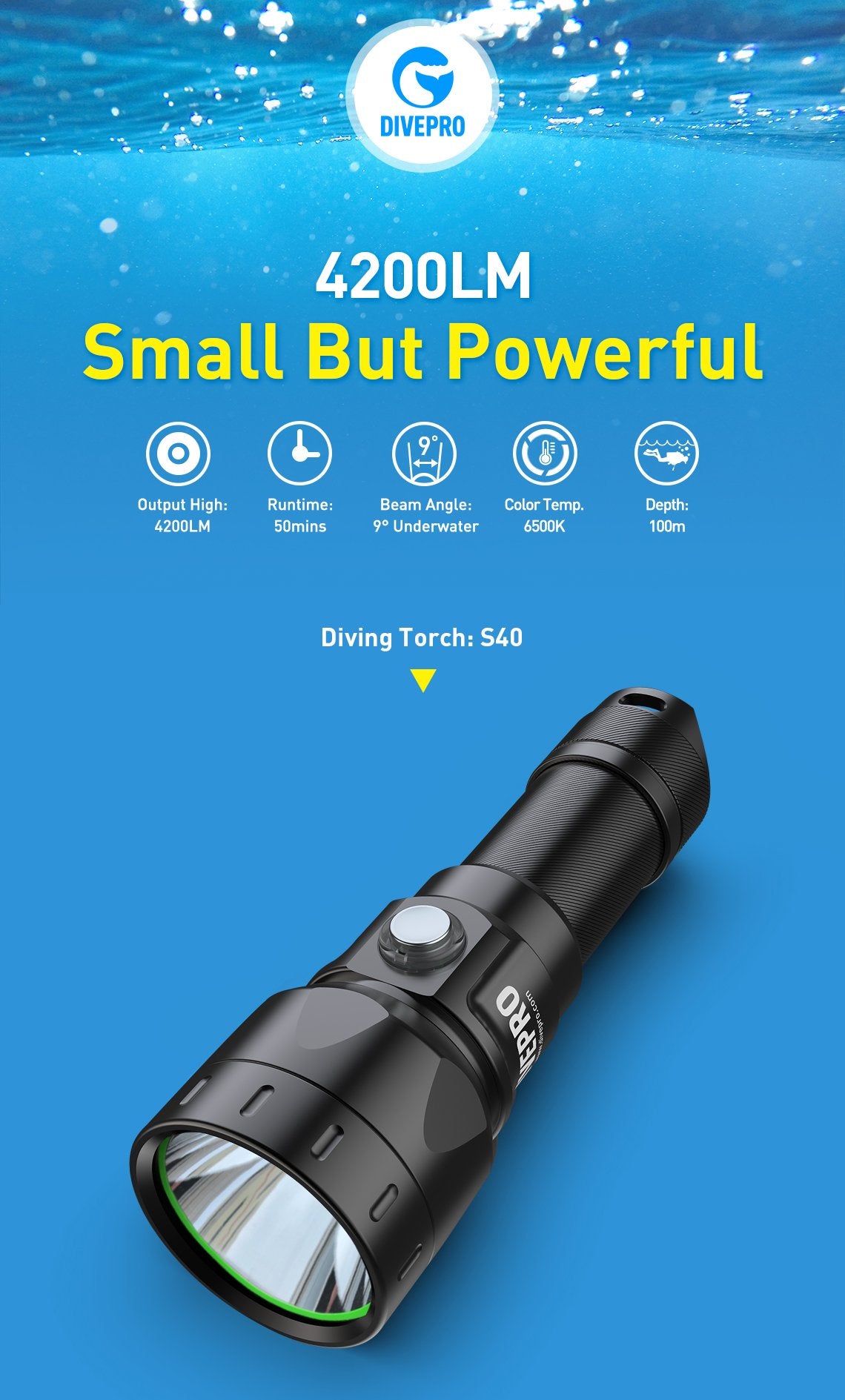 DIVEPRO S40 4200Lumens