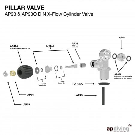 AP46A - CYLINDER VALVE TO REGULATOR O RING| AP Diving | Silent Diving | Scuba Rebreather