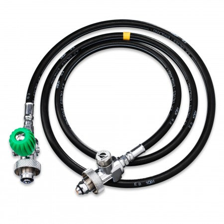 OXYGEN DECANTING HOSE WITH GAUGE (INDUSTRIAL TYPE)| AP Diving | Silent Diving | Scuba Rebreather