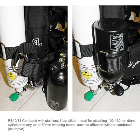 OFF-BOARD WEBBING CAMBAND (100-130MM CYLINDERS)| AP Diving | Silent Diving | Scuba Rebreather